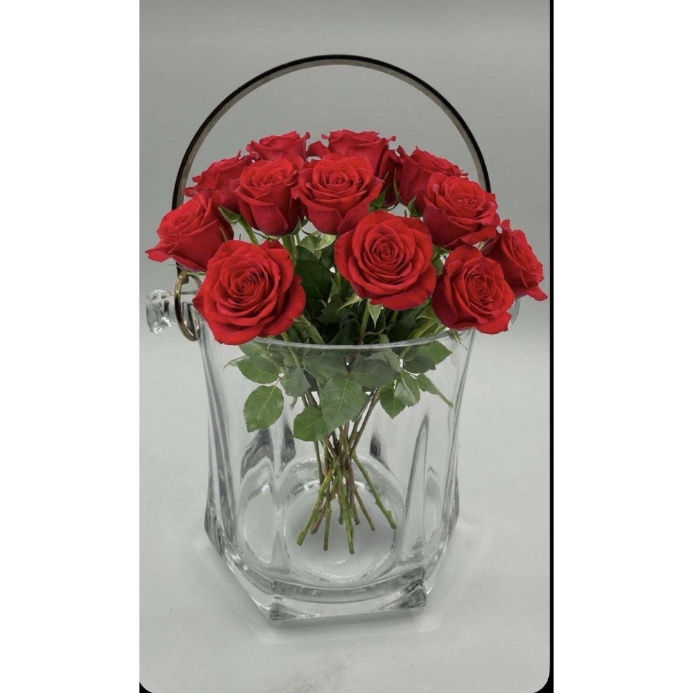 Vintage Arte Murano Silvestri Cristal Made in Italy Ice Bucket Bar Crystal/Vase